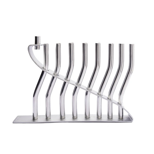 Modern Aluminum Menorah, Sticks Design