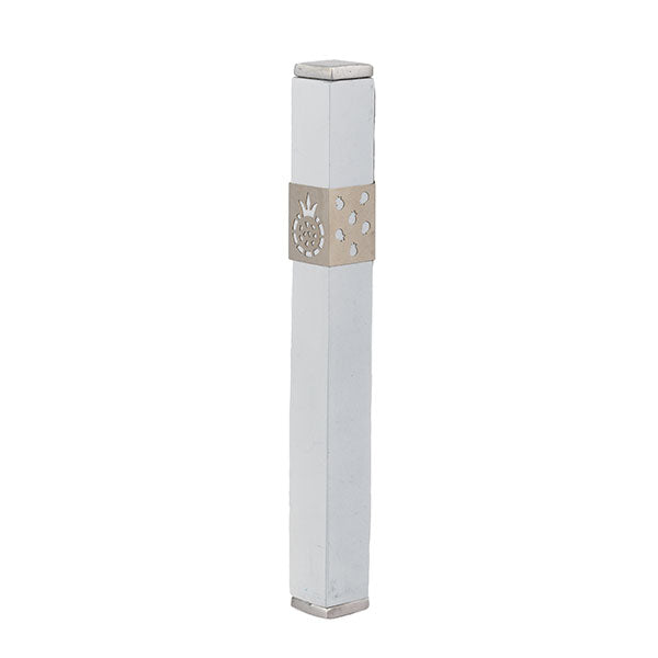 Metal Mezuzah Case, Pomegranate