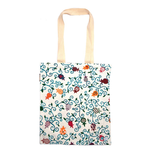 Cotton Tote Bag, Pomegranate