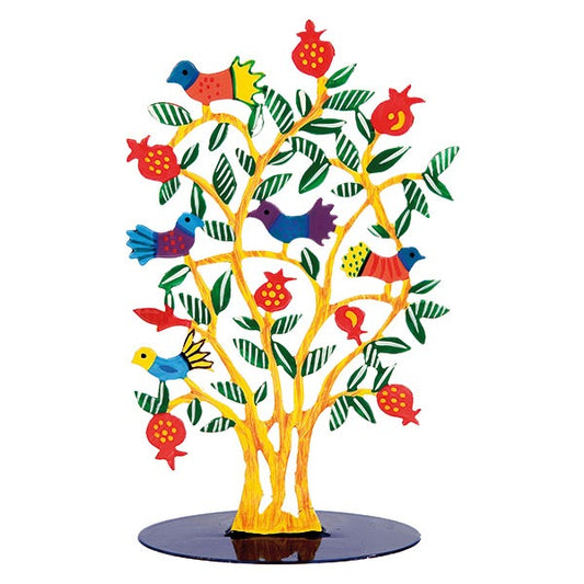 Hand Painted Metal Tree of Life Stand
