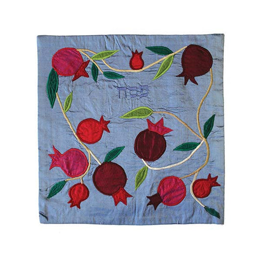 Appliqued Fabric Matzah Cover, Pomegranate