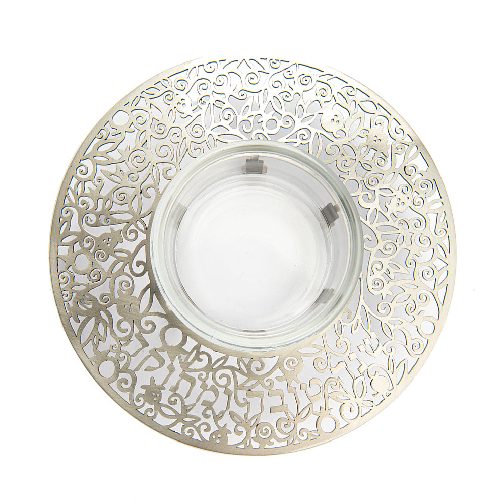 Metal Cutout Honey Dish, Pomegranate