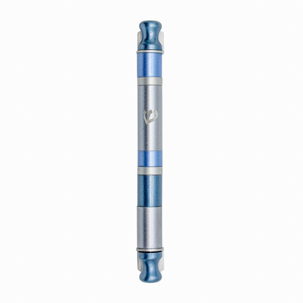 Anodized Aluminum Mezuzah Case, Wide Stripes