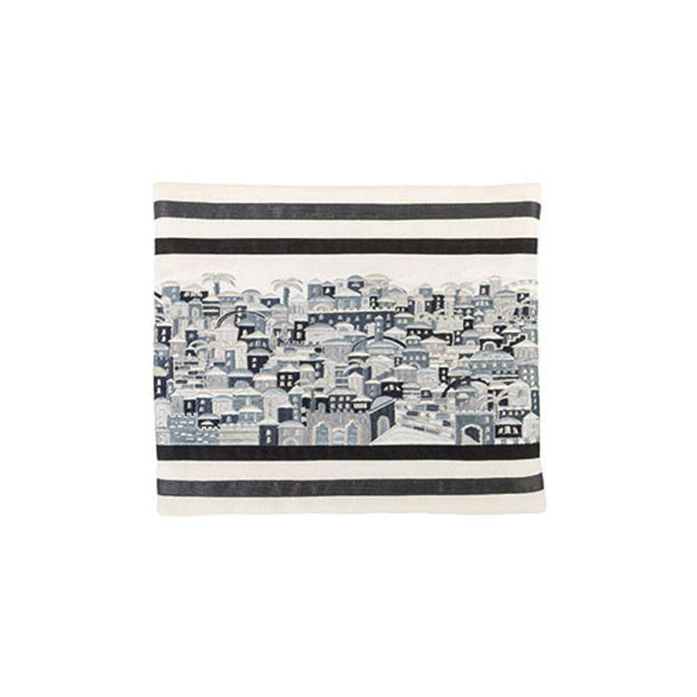 Embroidered Silk Tefillin Bag, Jerusalem
