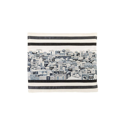 Embroidered Silk Tefillin Bag, Jerusalem
