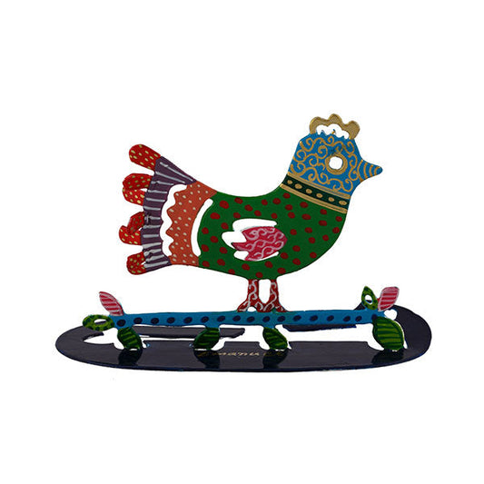 Hand Painted Metal Bird Stand