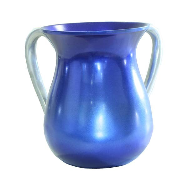 Aluminum Netilat Yadayim Cup, Blue