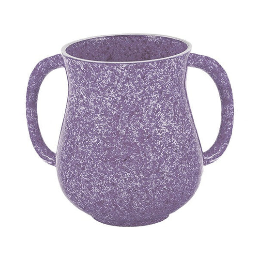 Faux Marble Netilat Yadayim Cup, Purple
