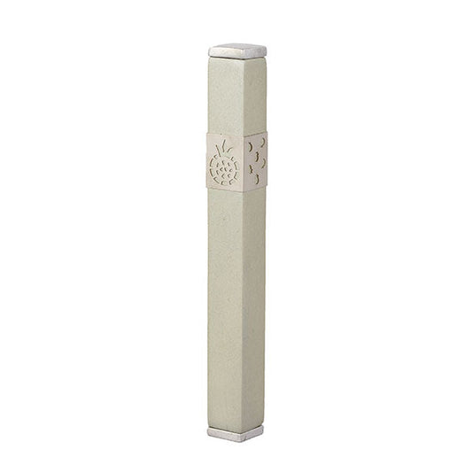 Anodized Aluminum Mezuzah Case, Pomegranate