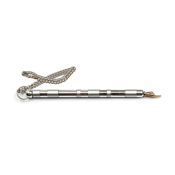 Metal Torah Pointer, Striped Silver