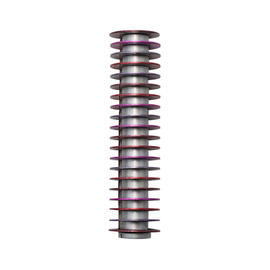 Anodized Aluminum Disc Mezuzah Case, Maroon