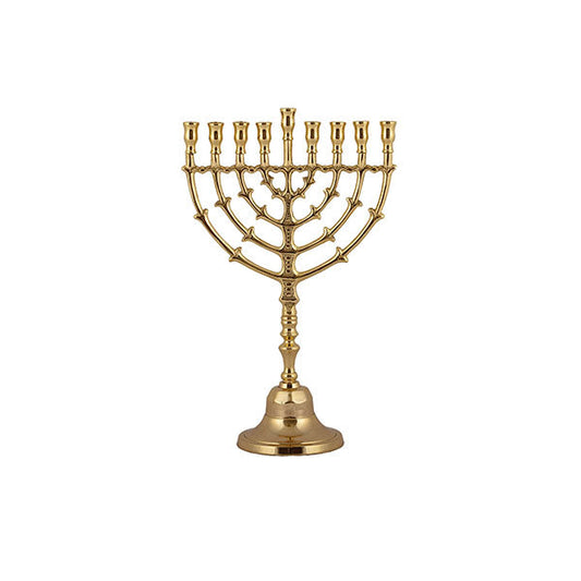 Branch Design Metal Menorah, Bronze, 10"