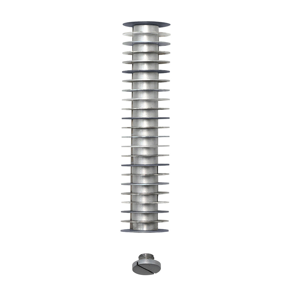 Modern Disc Aluminum Mezuzah Case, Gray