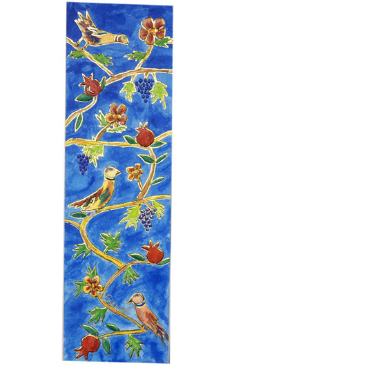 Paper Bookmark, Birds and Pomegranates
