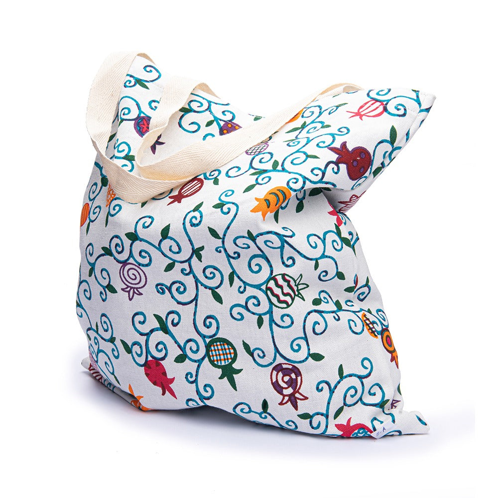 Cotton Tote Bag, Pomegranate