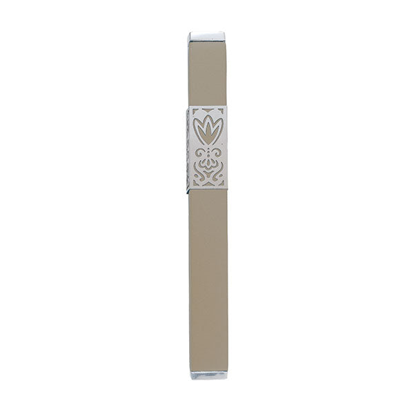 Metal Cutout Mezuzah Case, Floral, 6"