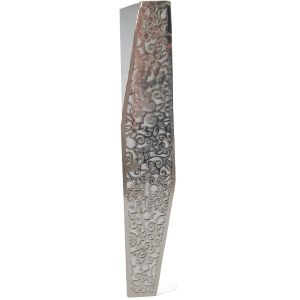 Cutout Aluminum Mezuzah Case, Pomegranate