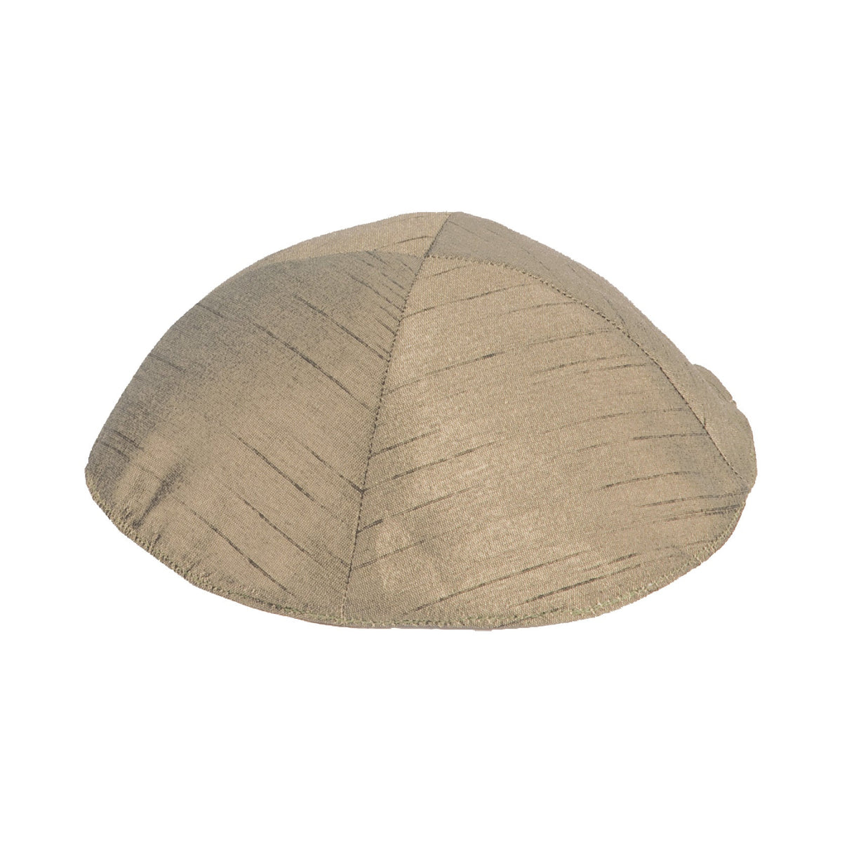 Polysilk Embroidered Kippah, Brown