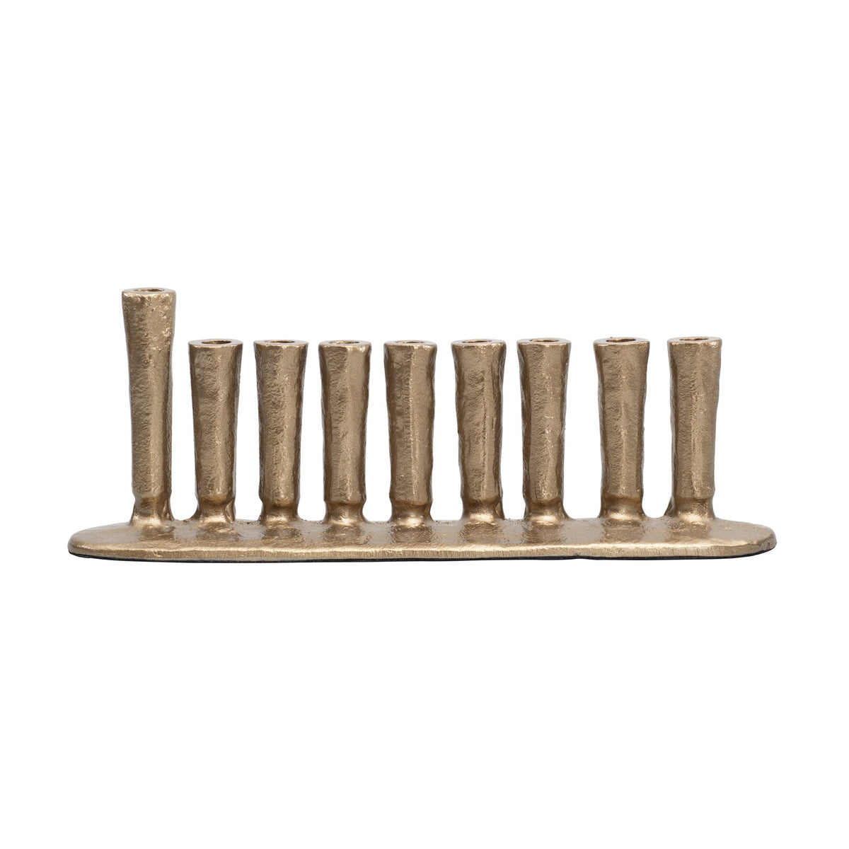 Cast Aluminum Hanukkah Menorah, Ancient Artifact Design