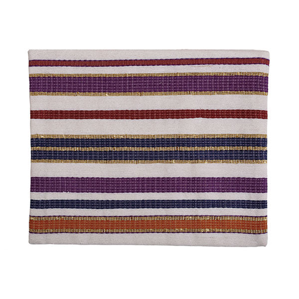 Hand Woven Tallit with Atara, Multicolor, 20.5" Wide
