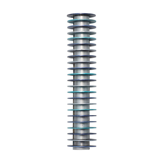 Metal Disc Mezuzah Case, Blue