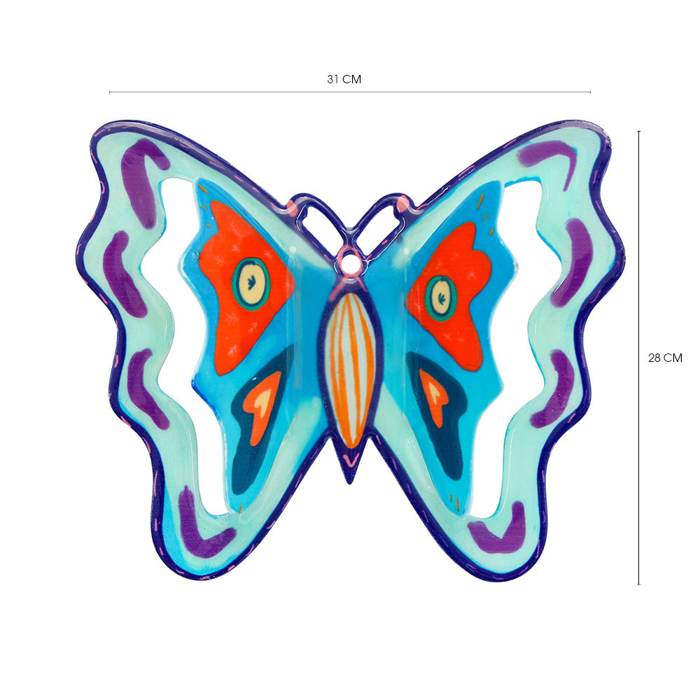Metal Butterfly Wall Hanging, Multicolor, XXL 12 x 11 inches