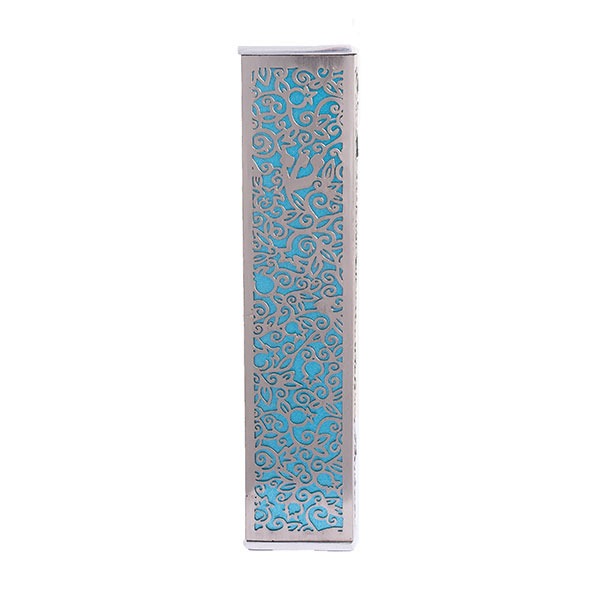 Metal Cutout Mezuzah Case, Pomegranates