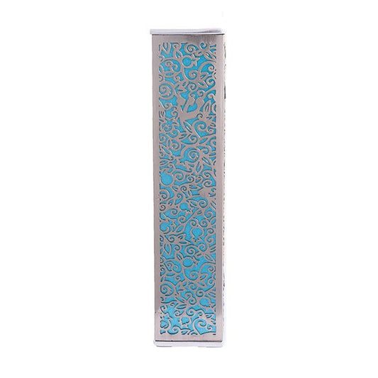 Metal Cutout Mezuzah Case, Pomegranates