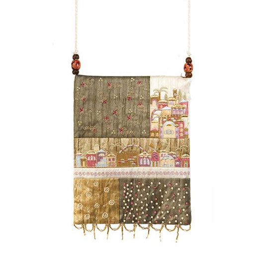 Embroidered Patchwork Bag, Jerusalem Gold