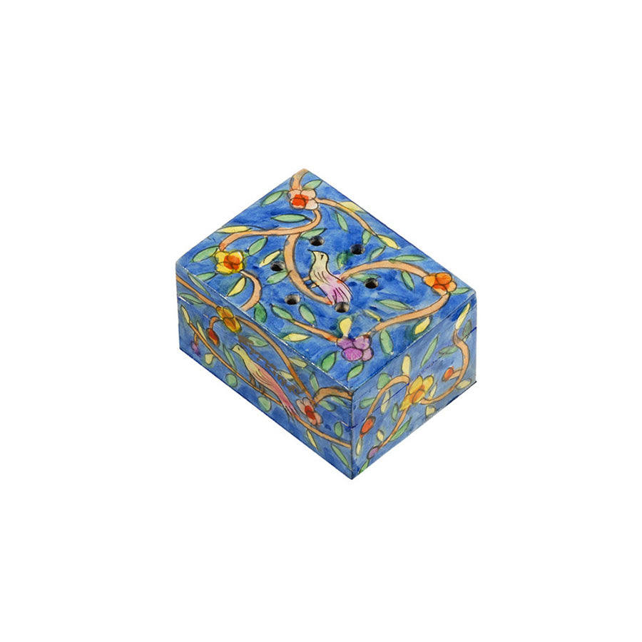 Hand Painted Wood Spice Box, Oriental