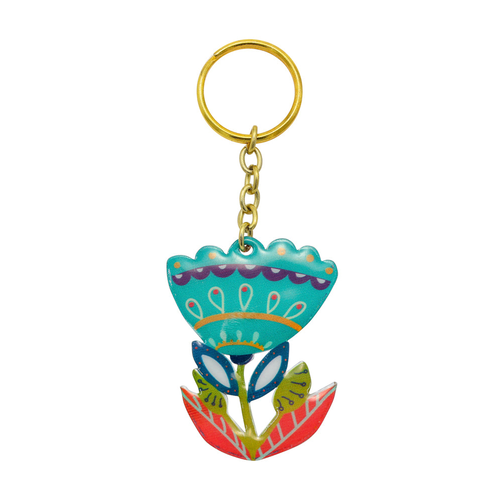Metal Key Chain, Flower