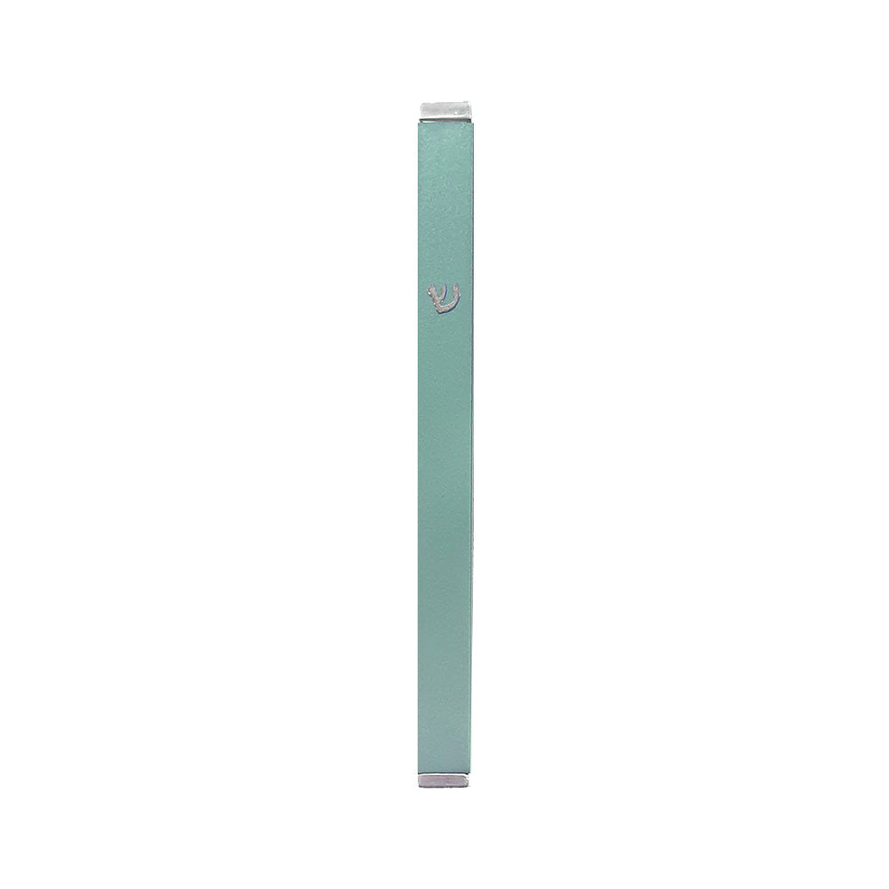 Modern Aluminum Mezuzah Case, Dark Green