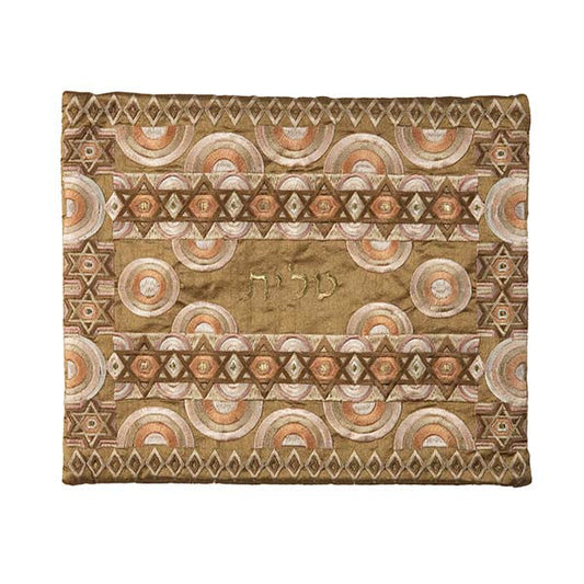 Embroidered Silk Tallit Bag, Gold