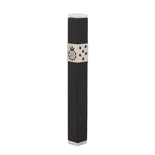 Metal Mezuzah Case, Pomegranate, 6"