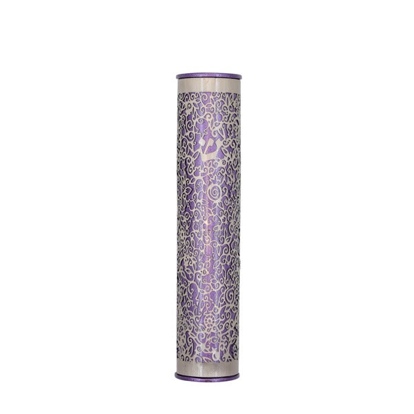 Metal Cutout Mezuzah Case, Pomegranate