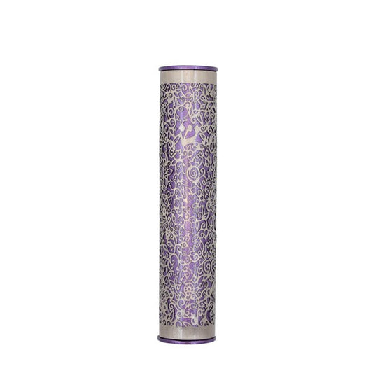 Metal Cutout Mezuzah Case, Pomegranate