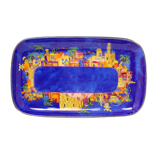 Painted Aluminum Tray, Jerusalem