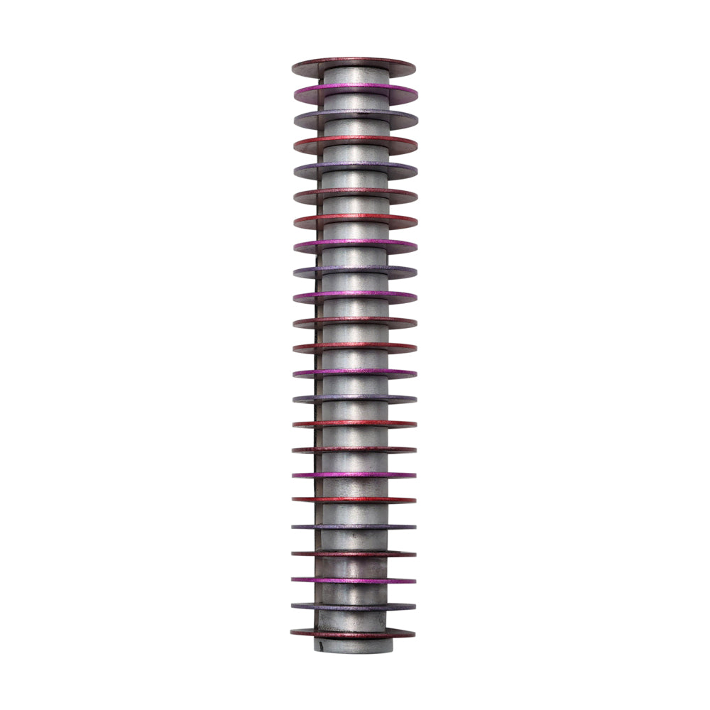 Modern Disc Mezuzah Case, Maroon