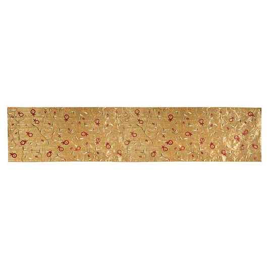 Embroidered Table Runner, Pomegranate