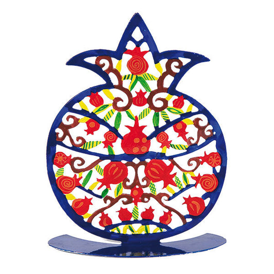 Cutout Metal Standing Pomegranate Sculpture