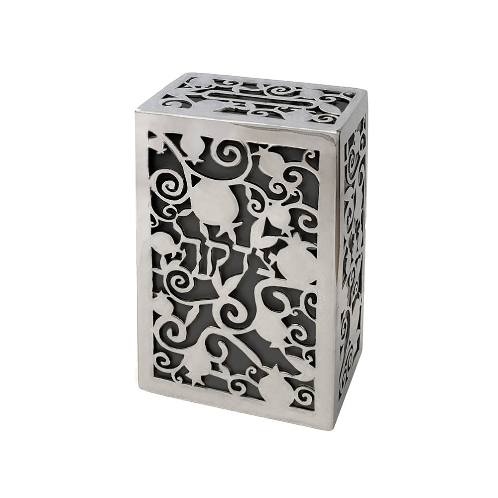 Metal Cutout Tzedakah Box, Pomegranate