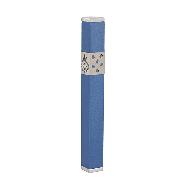 Metal Mezuzah Case, Pomegranate