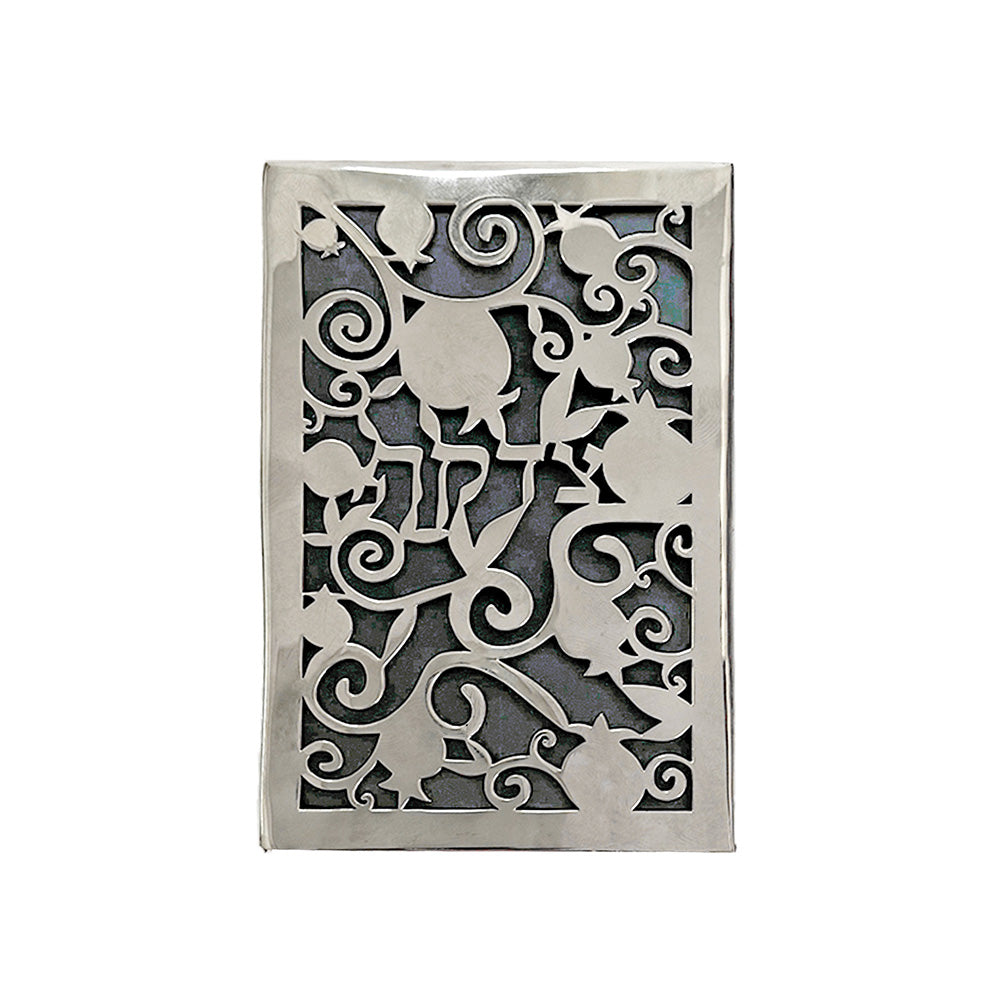 Metal Cutout Tzedakah Box, Pomegranate