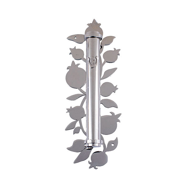 Metal Cutout Mezuzah Case, Pomegranate, 8.5"