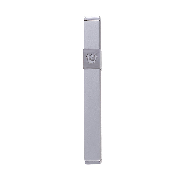 Modern Aluminum Mezuzah Case, Natural, 6"