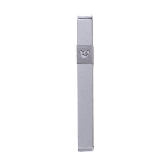 Modern Aluminum Mezuzah Case, Natural, 6"