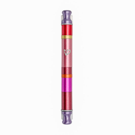 Anodized Aluminum Mezuzah Case, Wide Stripes