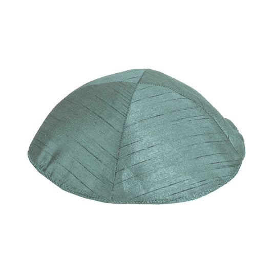 Polysilk Embroidered Kippah, Light Green
