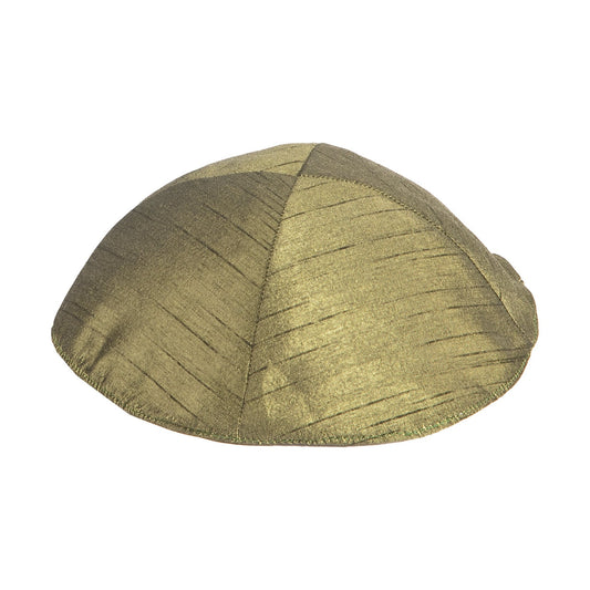 Polysilk Embroidered Kippah, Green
