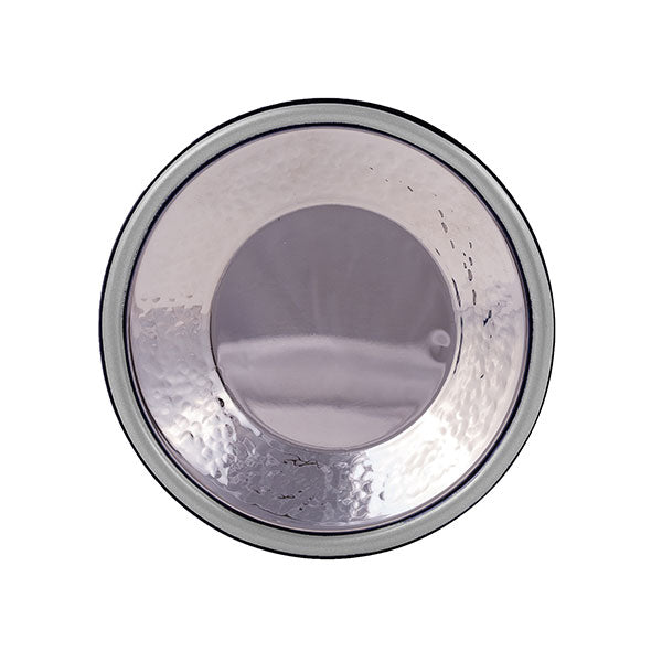 Hammered Metal Kiddush Cup, Pronounced Rings